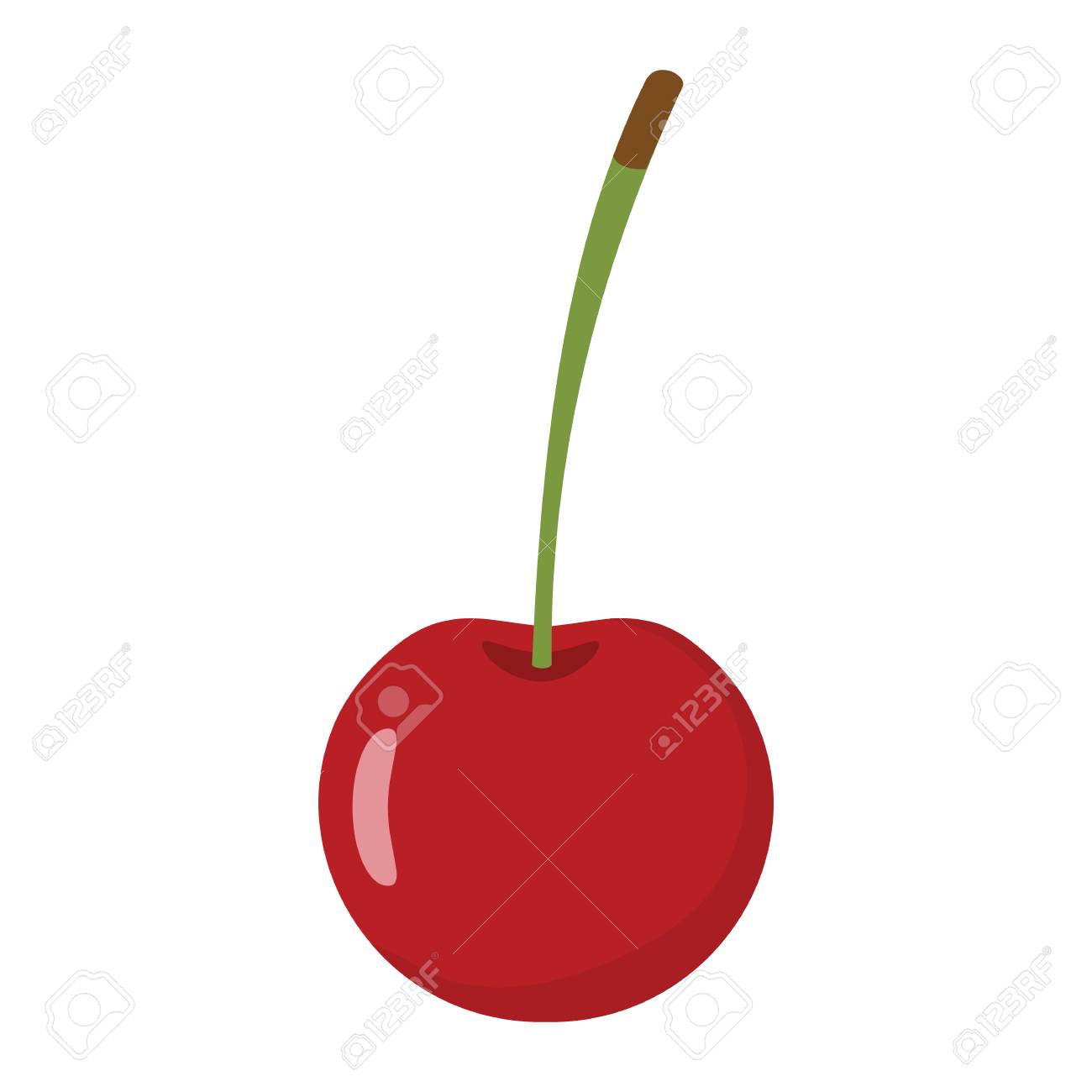 cherry design juicy fresh fruit icon template raw cherry eco