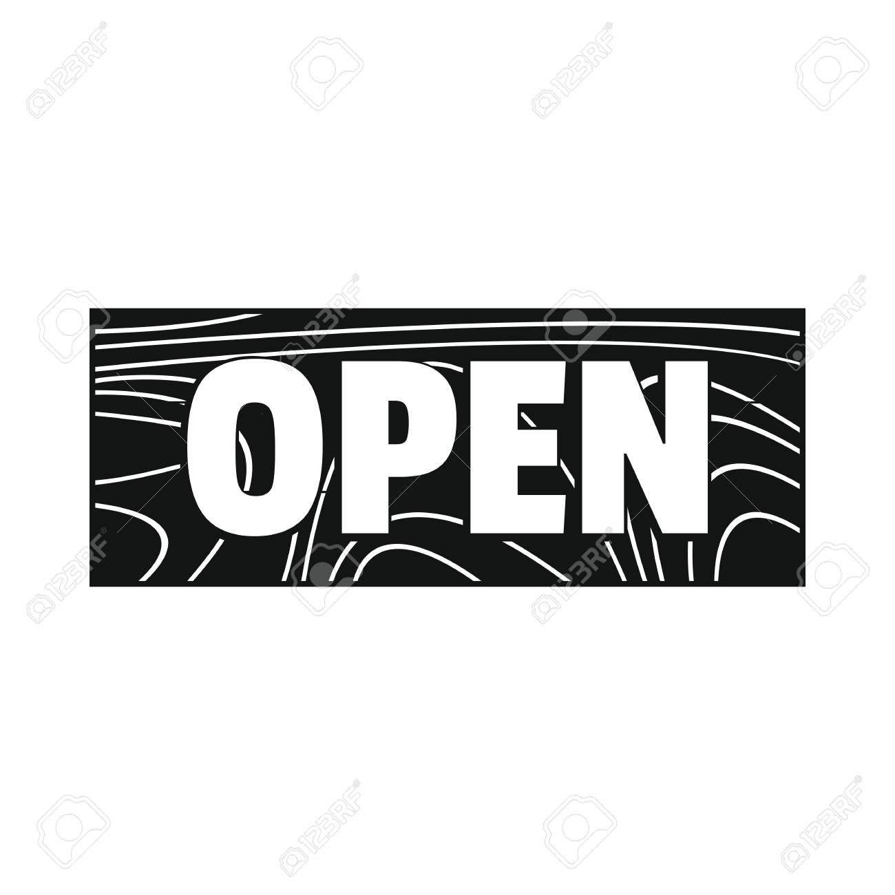 看板木は 黒のシンプルなシルエット アイコン ベクトル イラスト デザイン 白い背景で隔離 Web を開きます ラベル ロゴ 広告の看板ベクトル オブジェクト のイラスト素材 ベクタ Image