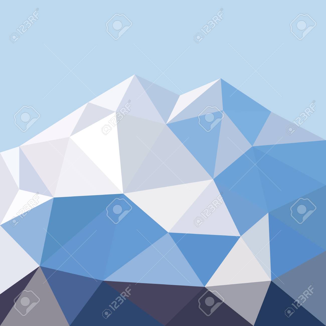 三角形のスタイルで低多角形の山 山デザイン ウェブの低ポリゴン背景 のイラスト素材 ベクタ Image