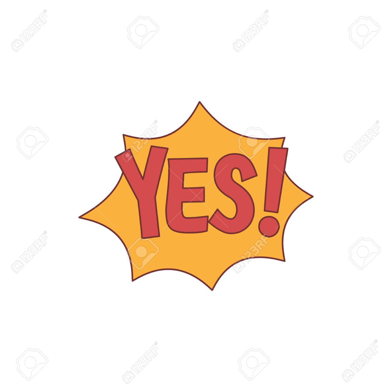 漫画吹き出し式本文はい ゲーム 漫画 アニメーション Web 用コミック音声バブル色漫画ベクトル イラスト のイラスト素材 ベクタ Image