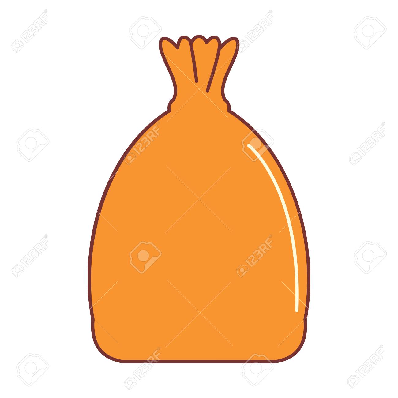 ゴミ袋のアイコン Web は 白い背景で隔離のゴミ袋アイコンの漫画イラストのイラスト素材 ベクタ Image