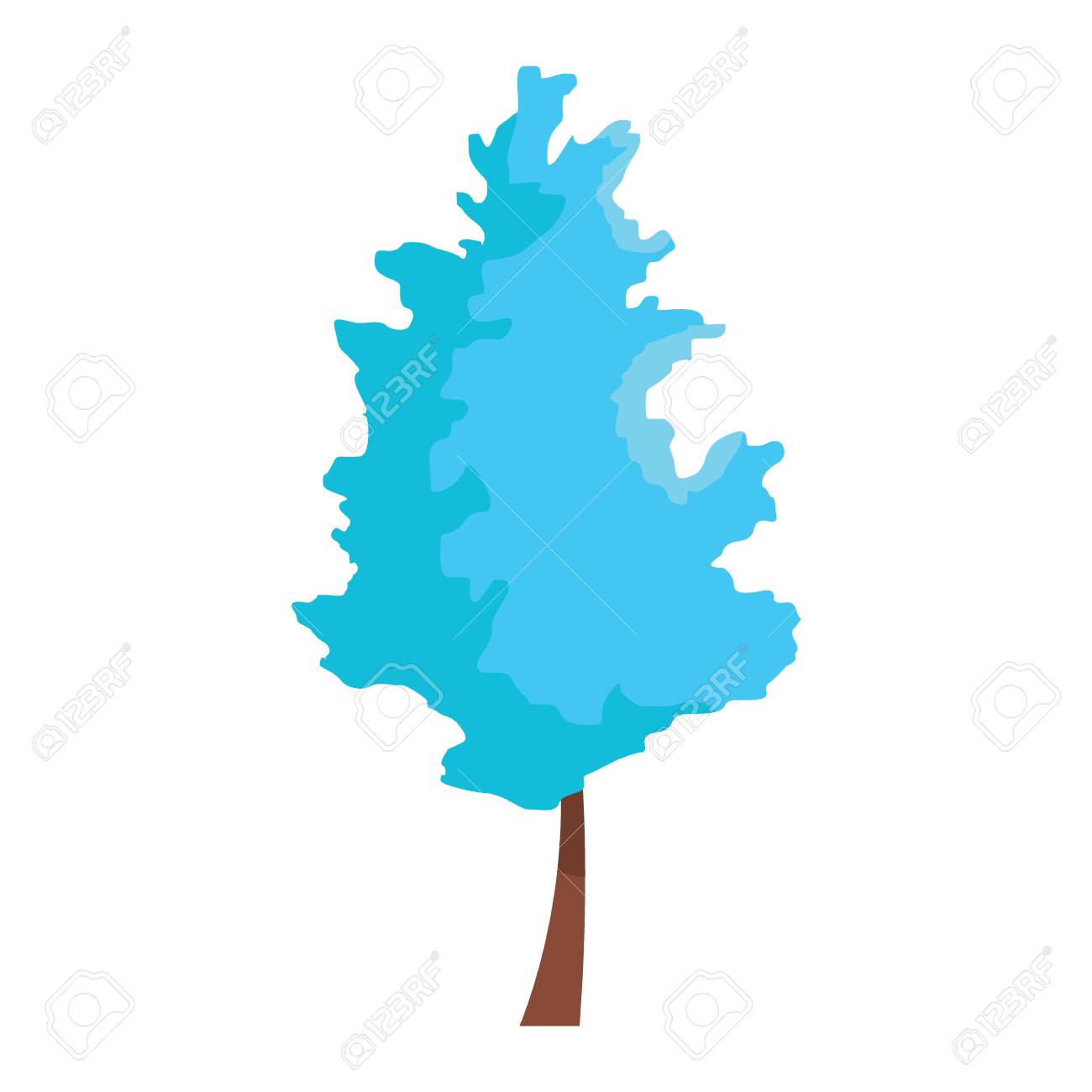 美しい冬の木白い背景に隔離されたウェブ用の冬の木のアイコンのベクトルイラスト 自然デザインオブジェクト のイラスト素材 ベクタ Image