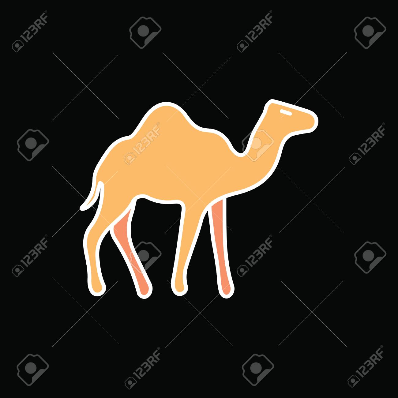 camel black background