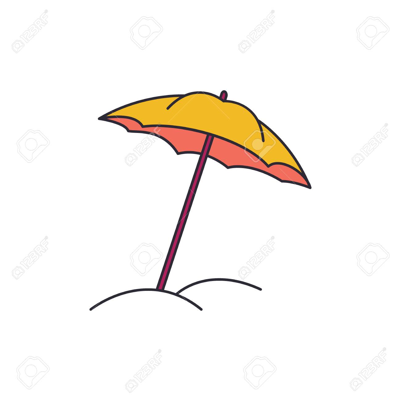 Beach Umbrella Icon. Cartoon Beach Umbrella Vector Icon For Web Design  Isolated On White Background Royalty Free SVG, Cliparts, Vectors, and Stock  Illustration. Image 107257617., image size:1300x1300