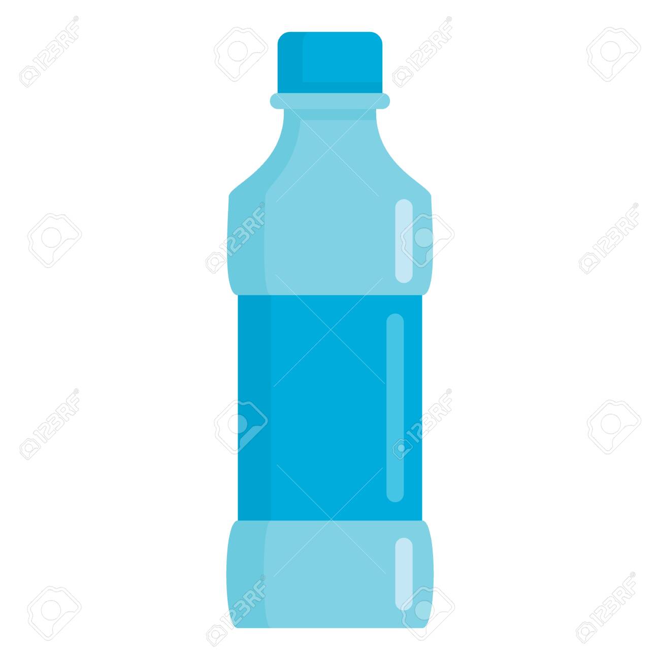 Download Flat Plastic Drink Spring Water Bottle Mockup Isolated On White Royalty Free Cliparts Vectors And Stock Illustration Image 140646091