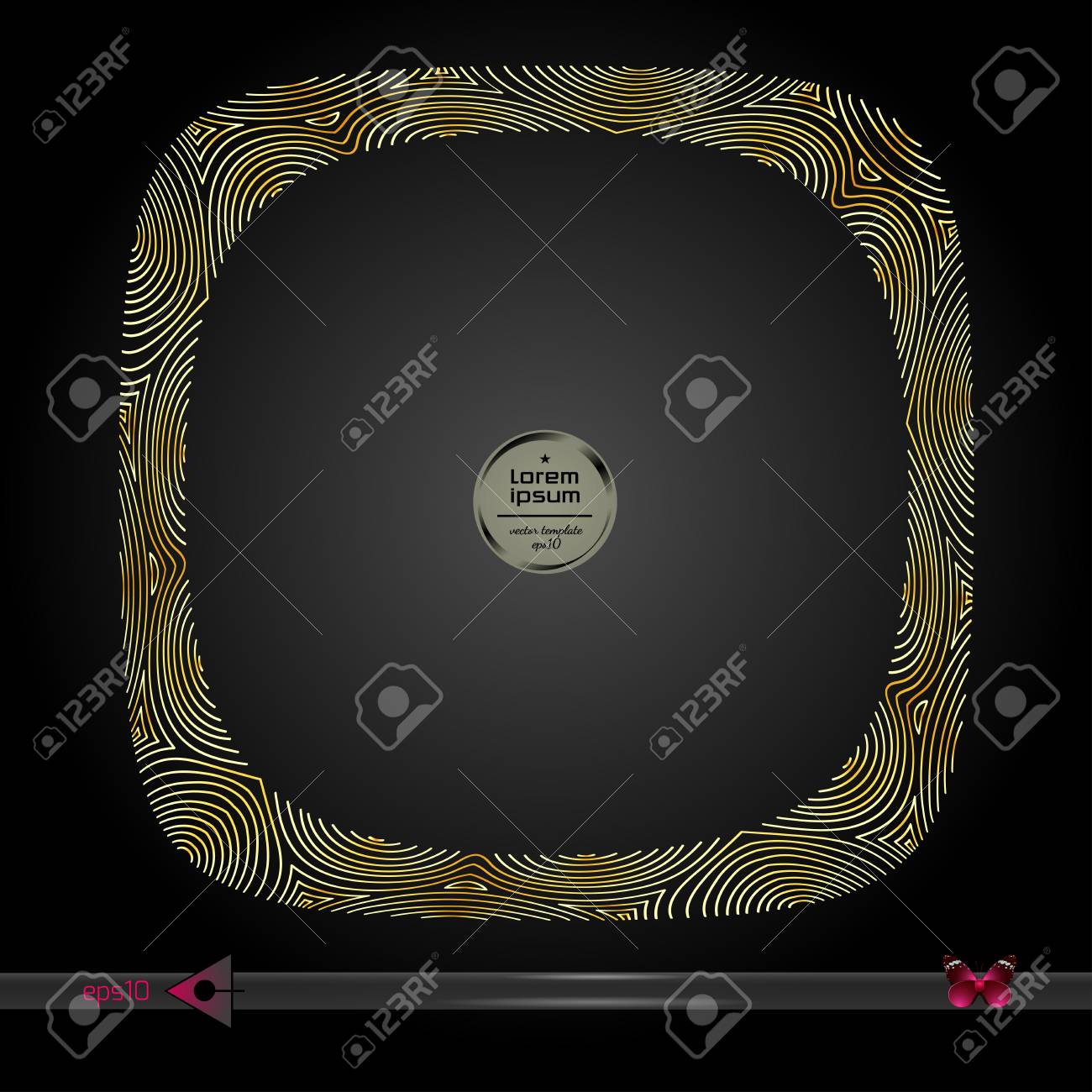 black and gold invitation templates