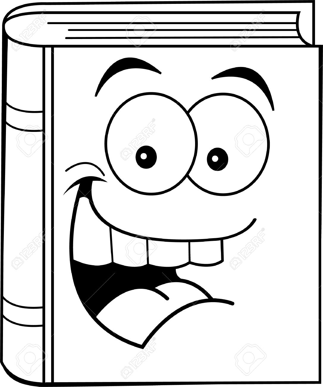 Imagenes De Libros Animados En Blanco Y Negro