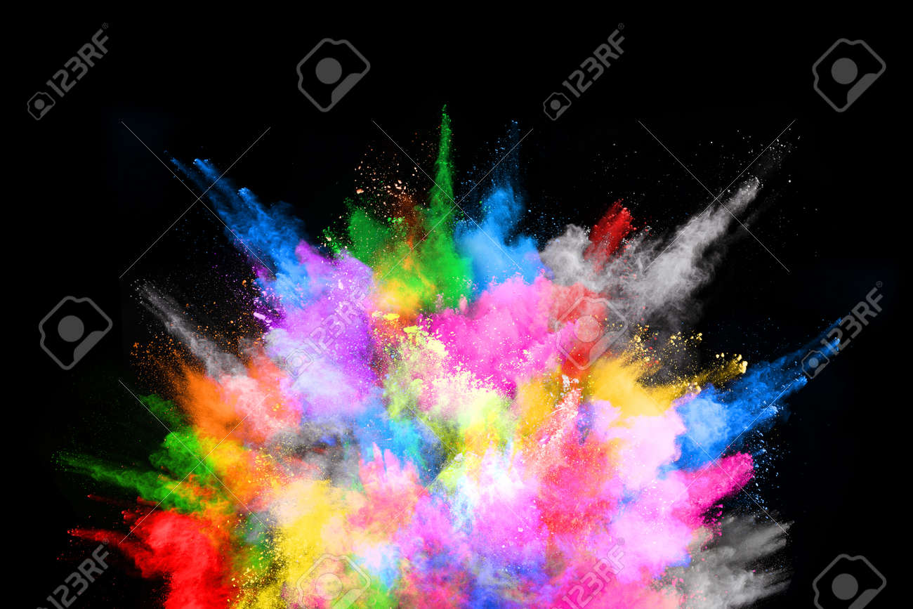 abstract colored dust explosion on a black background.abstract powder splatted background,Freeze motion of color powder exploding/throwing color powder, multicolored glitter texture. - 165647627 abstract colored dust explosion on a black background.abstract powder splatted background,Freeze motion of color powder exploding/throwing color powder, multicolored glitter texture. - 165647627