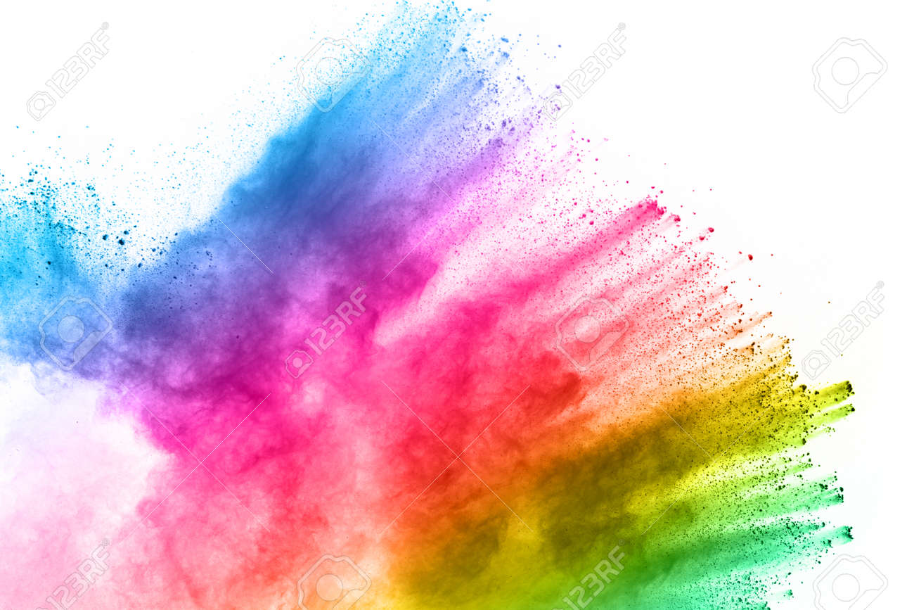 abstract powder splatted background. Colorful powder explosion on white background. Colored cloud. Colorful dust explode. Paint Holi. - 165628055 abstract powder splatted background. Colorful powder explosion on white background. Colored cloud. Colorful dust explode. Paint Holi. - 165628055