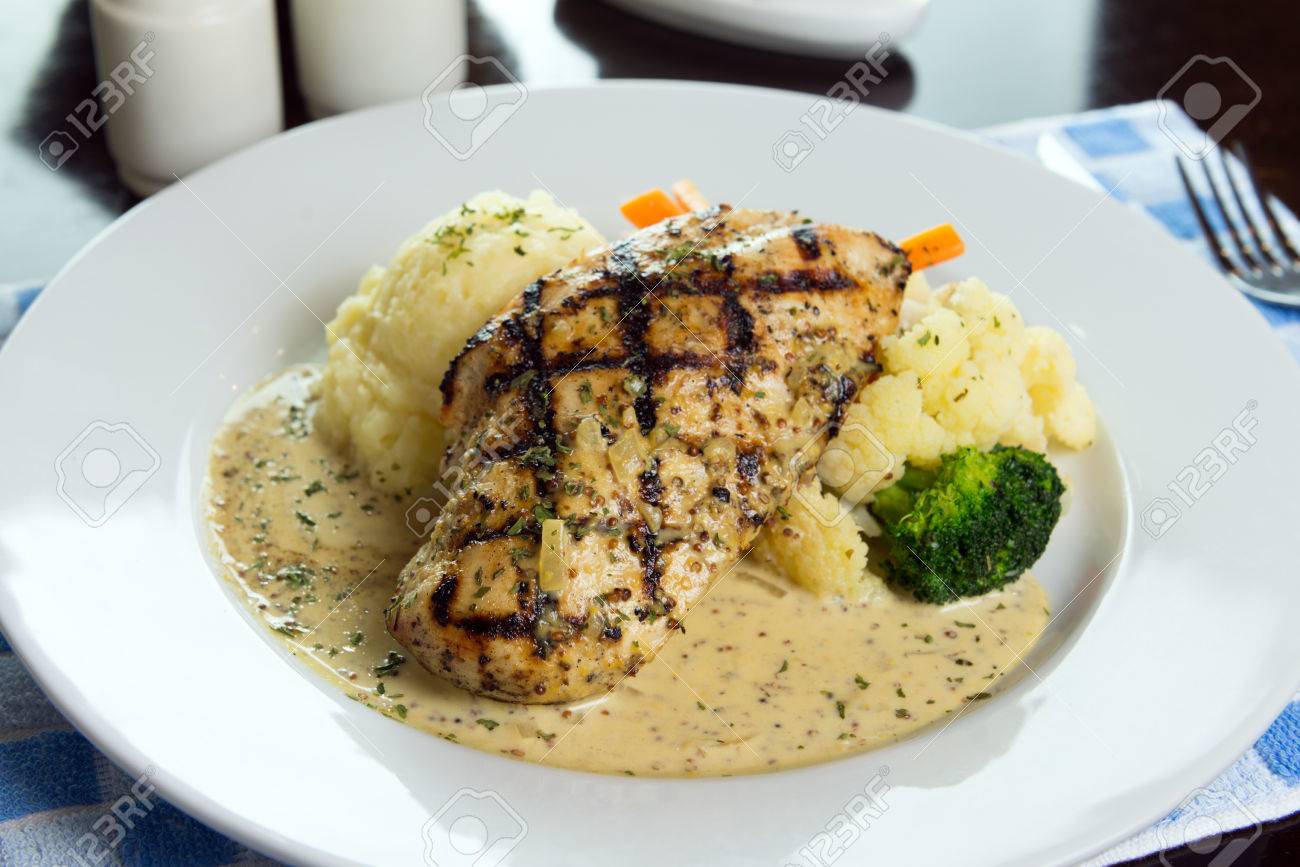 Grilled Chicken Breast With Mashed Potato And Vegetables Stock Photo Picture And Royalty Free Image Image 26274226
