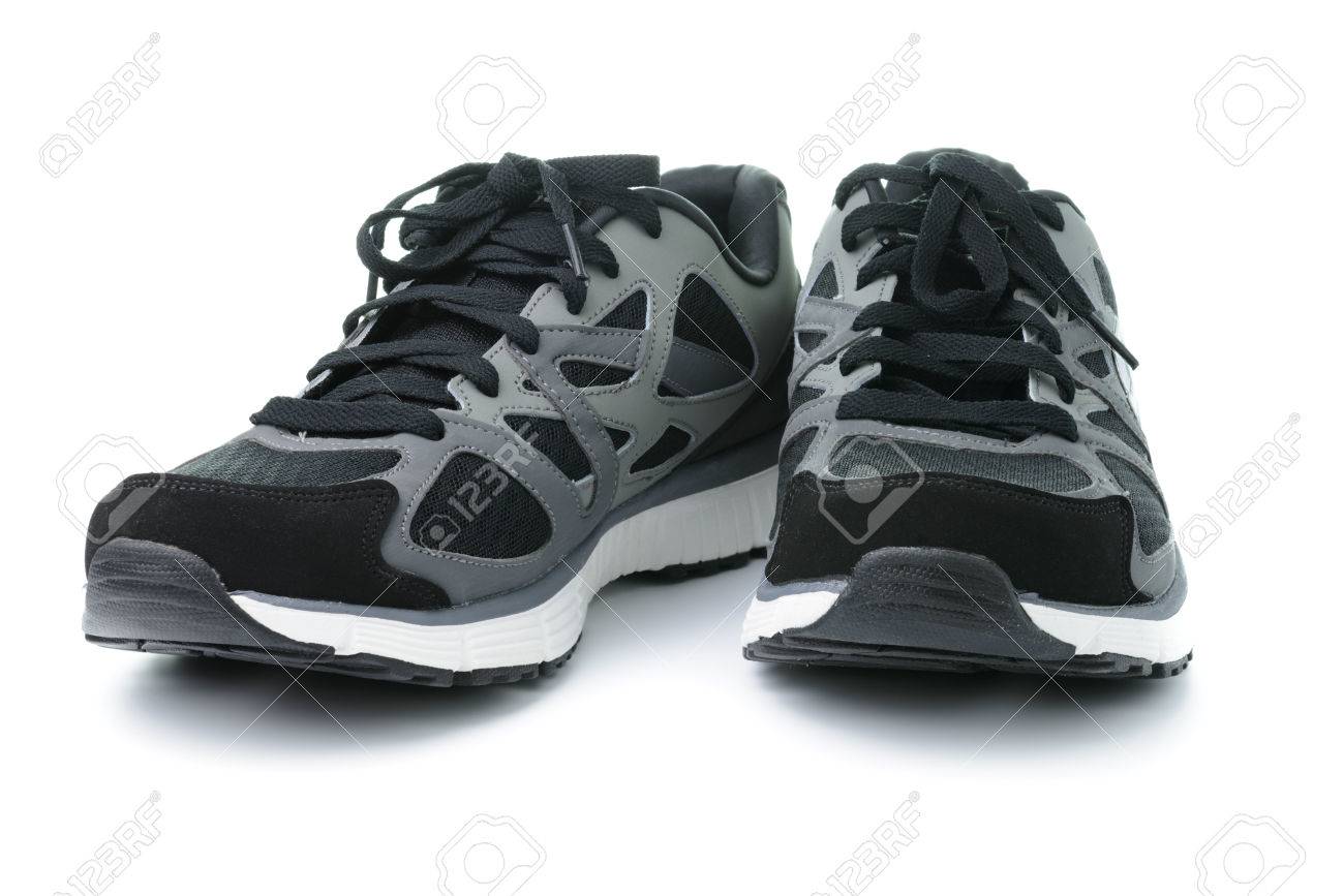 Close up of men sport shoes on white background - 32008899 Close up of men sport shoes on white background - 32008899