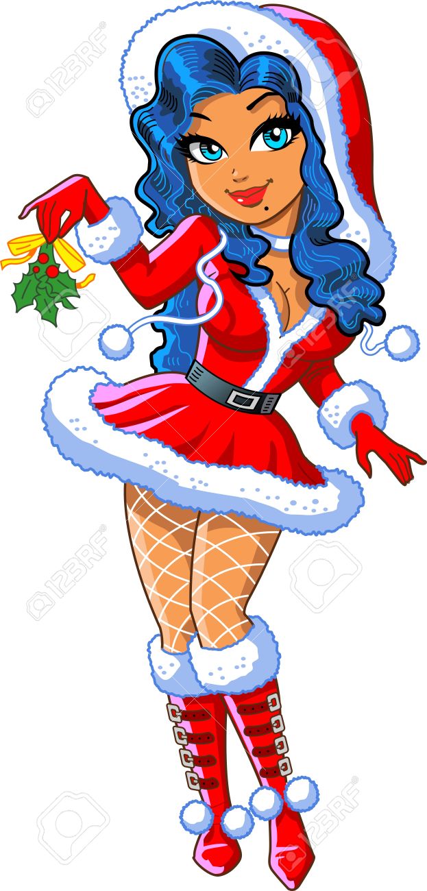 美しいセクシーなクリスマス美少女ヤドリギを休日の準備ができて保持サンタのスーツ クリスマス キス のイラスト素材 ベクタ Image 美しいセクシーなクリスマス美少女ヤドリギを休日の準備ができて保持サンタのスーツ クリスマス キス のイラスト素材 ベクタ Image
