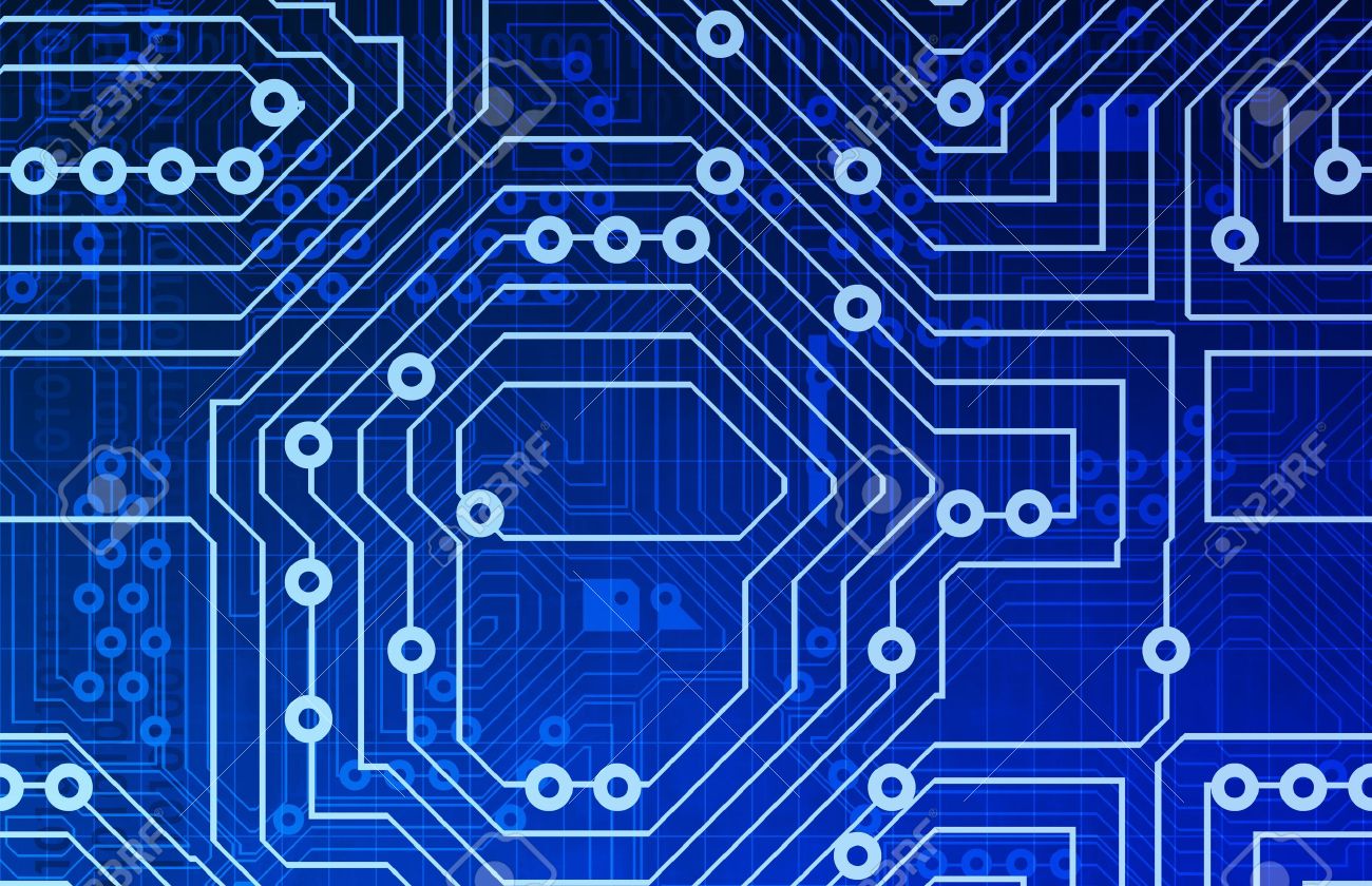 computer circuits background texture as a design stock photo blue circuitry background