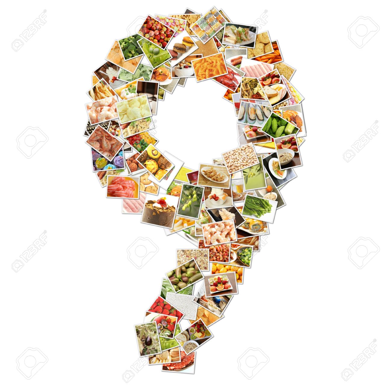 number 9 nine with food collage concept art stock photo picture and 9 photo collage