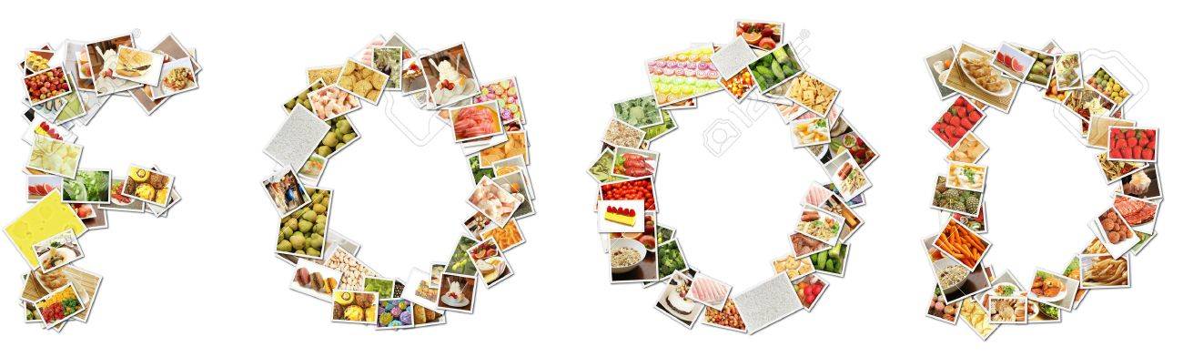 food menu collage in