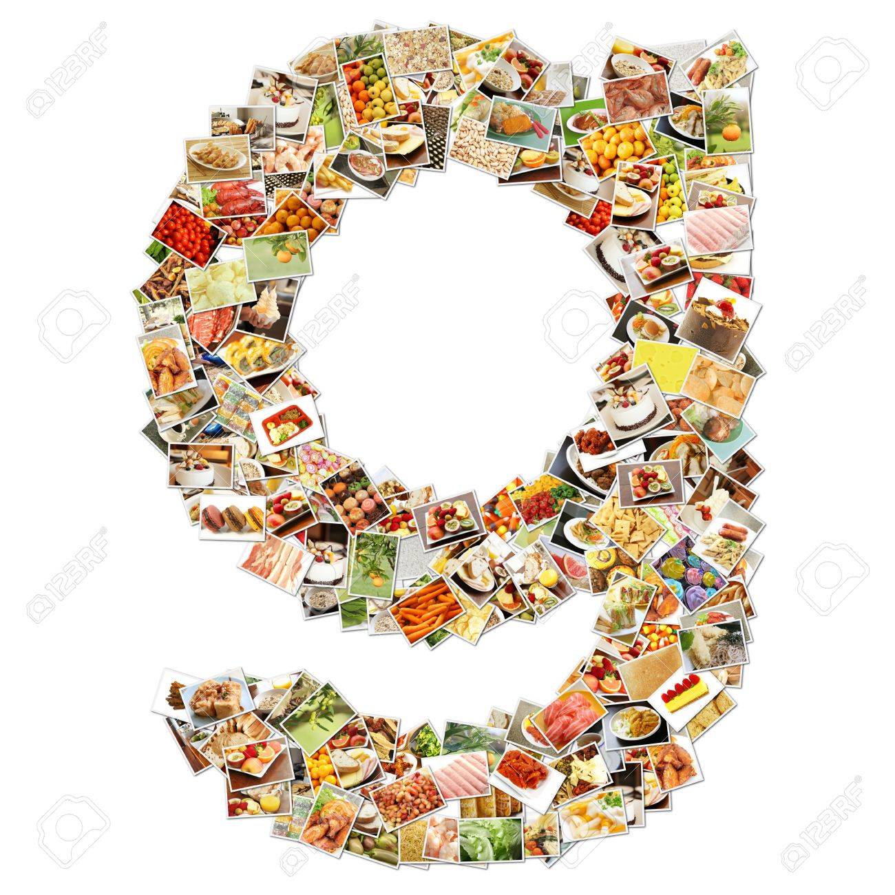 食べ物アート G 小文字形状コラージュ抽象 の写真素材 画像素材 Image