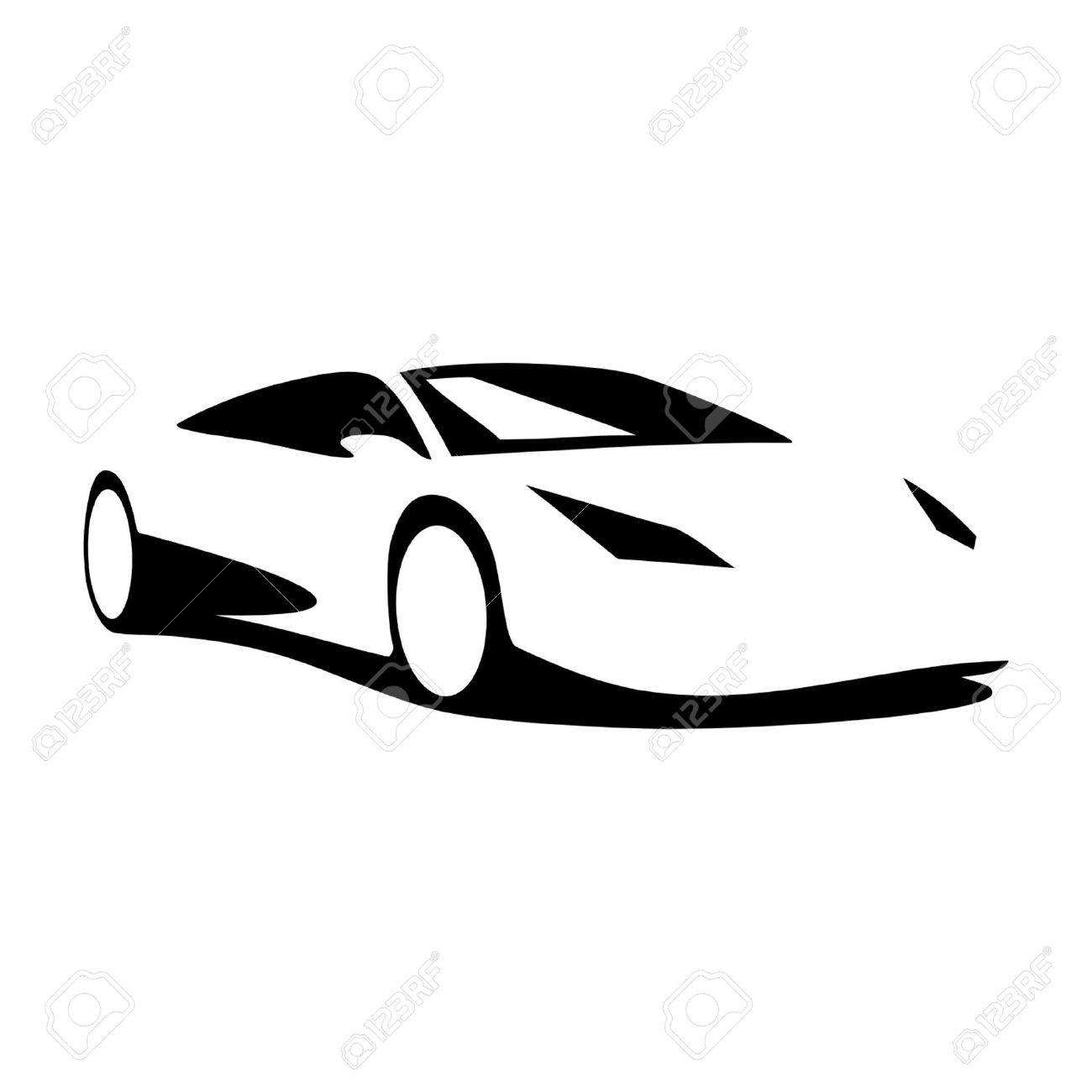 スポーツ車のシルエットのイラスト素材 ベクタ Image
