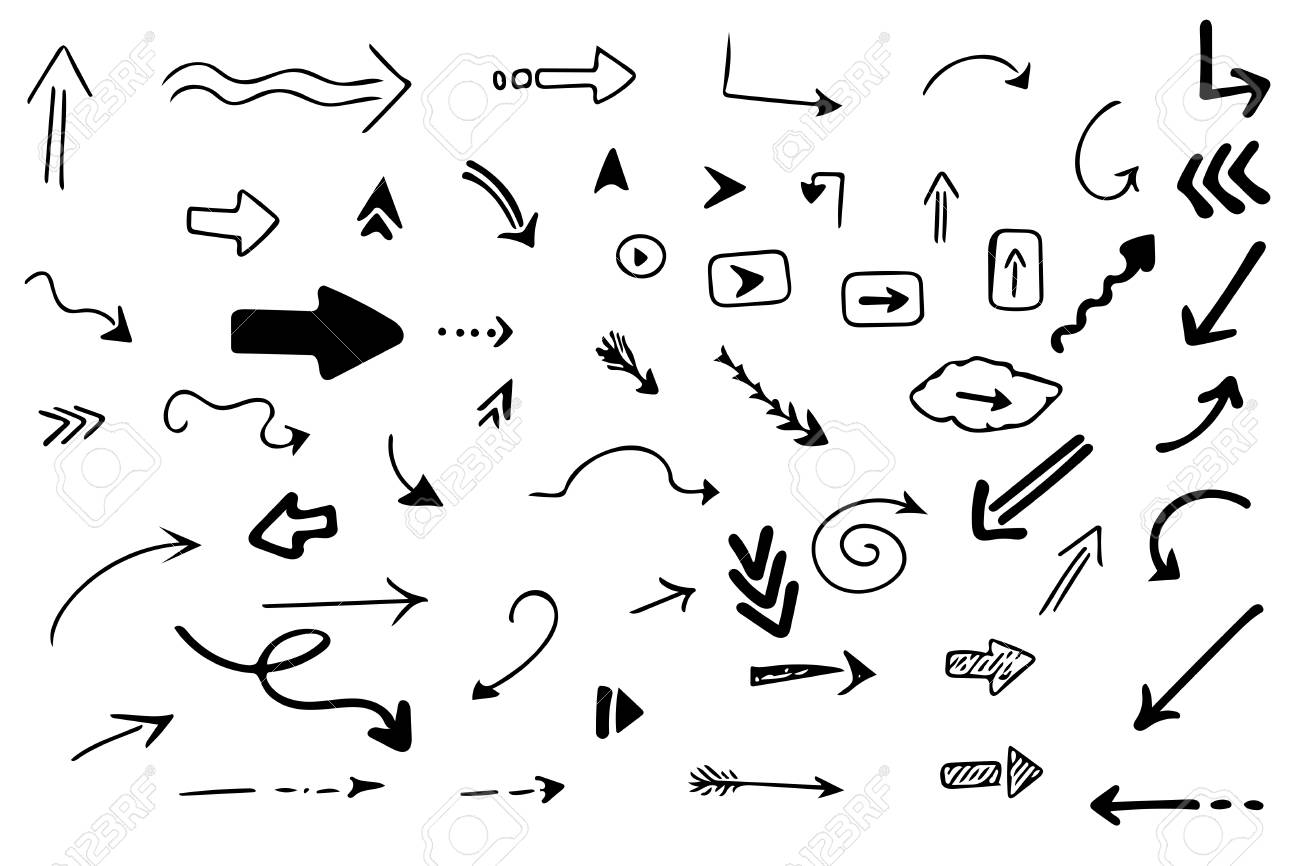 Pack of 56 hand drawn arrows. Vector set. - 111574712 Pack of 56 hand drawn arrows. Vector set. - 111574712