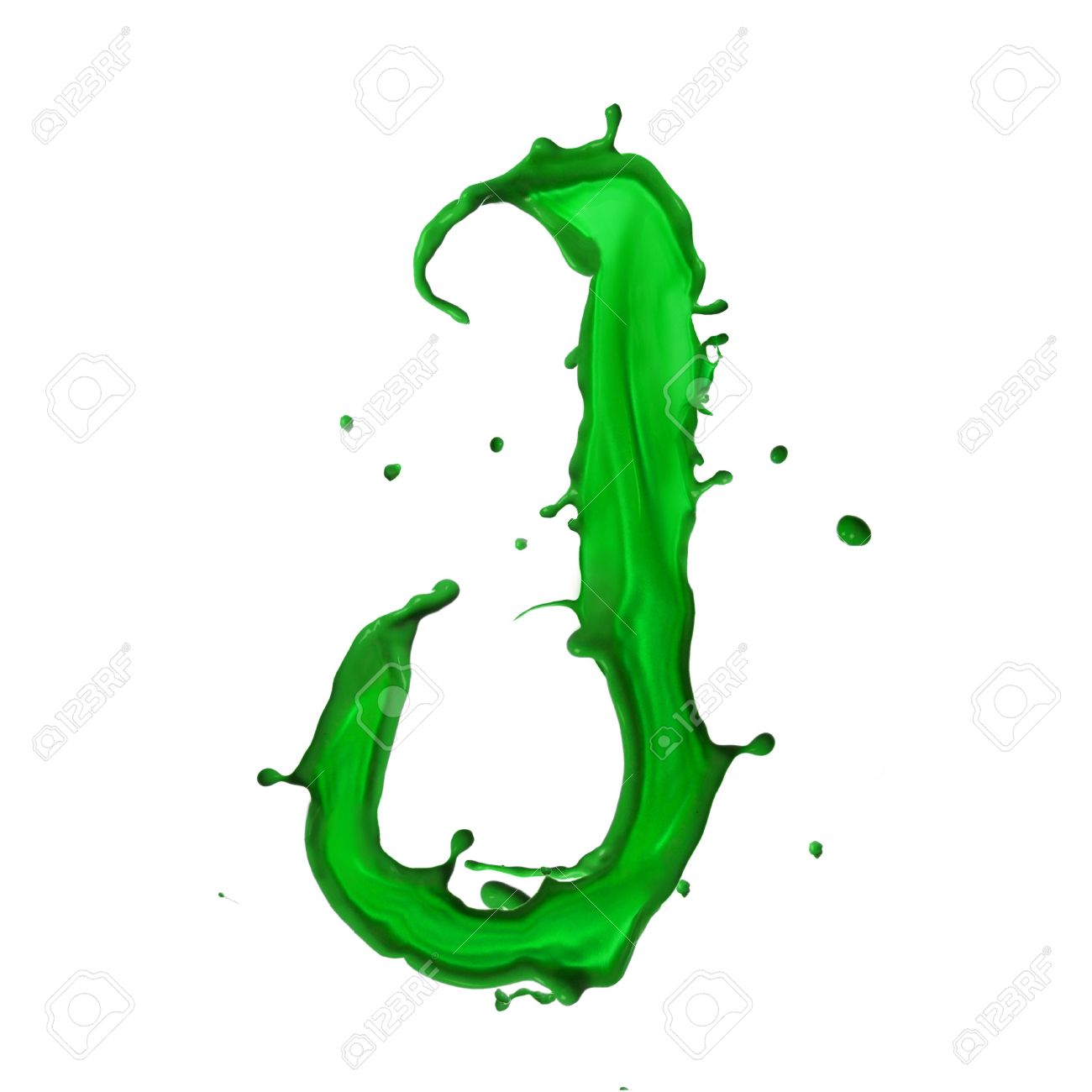 Green Liquid Alphabet Letter J Stock Photo, Picture And Royalty ...