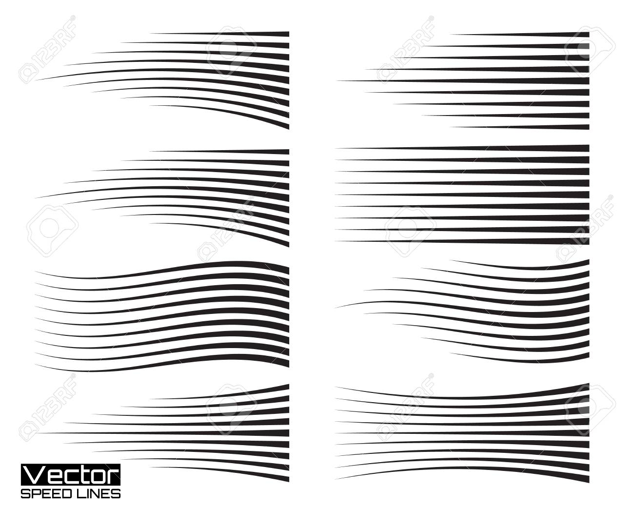 Set speed lines isolated set. Motion effect for your design. Black lines on  white background. Vector Stock Vector by ©daniilexe.gmail.com 203850556