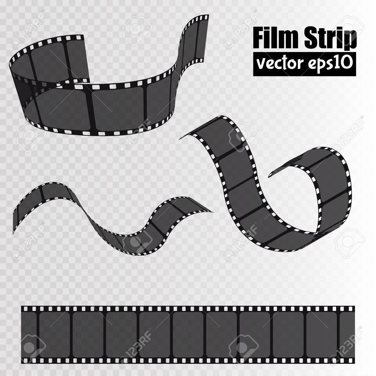 Film Strip Isolated On Transparent Background. Movie Reel Template. Vector Royalty Free SVG, Cliparts, Vectors, and Stock Illustration. Image 74727278. for Free Printable Film Strip Template