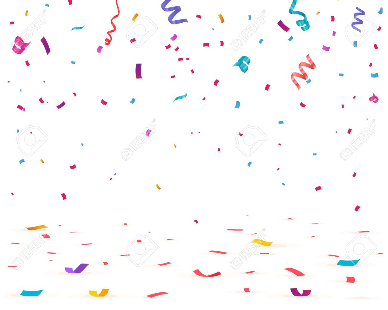 Confetti isolated on white background. Falling confetti, birthday vector illustration - 121740034 Confetti isolated on white background. Falling confetti, birthday vector illustration - 121740034