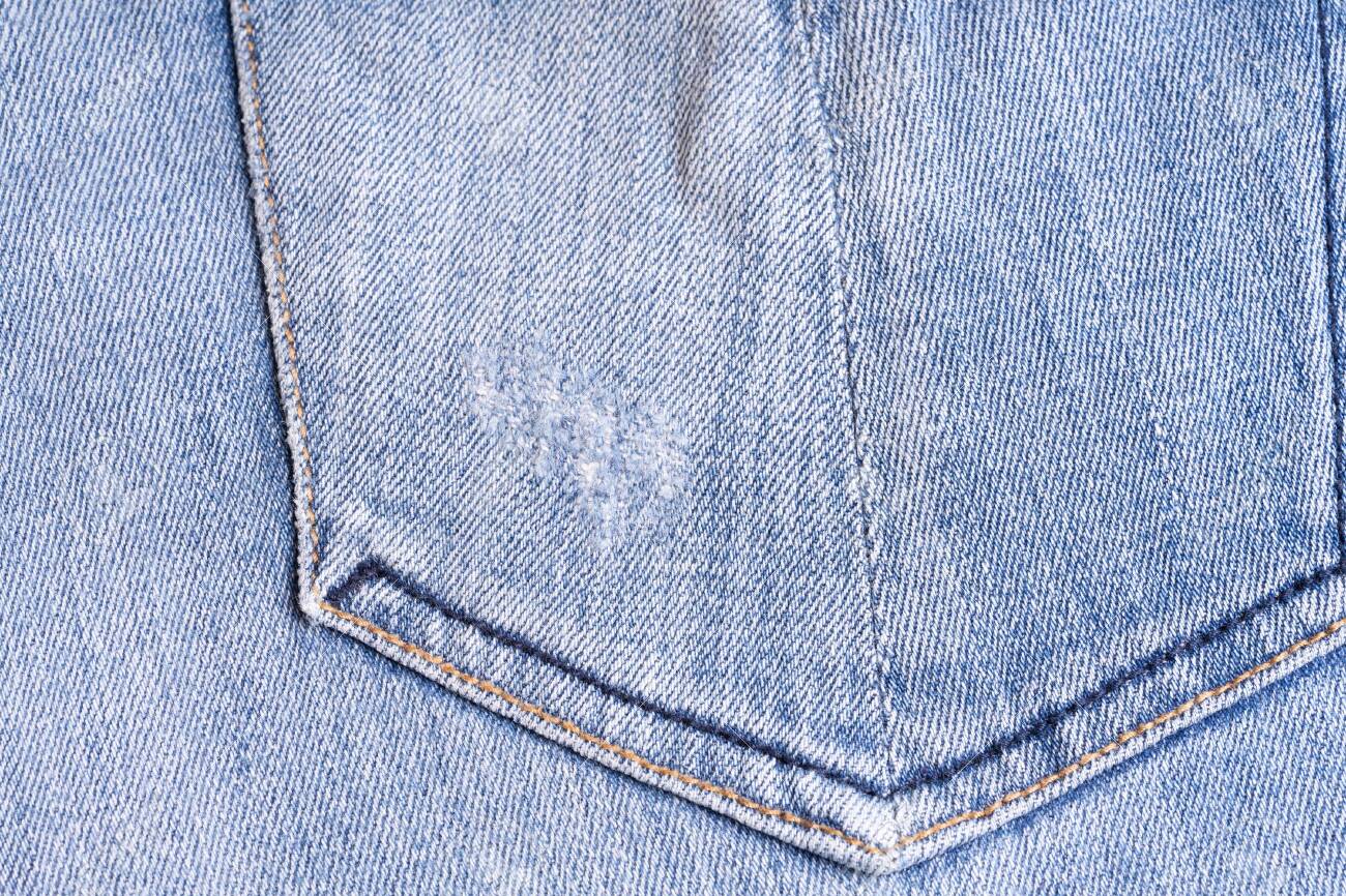 Blue Denim Cotton Fabric Jeans Creative Vintage Background Pocket And Zipper The Line Is Of Poor Quality Cheap Item Stock Photo Picture And Royalty Free Image Image 126107006