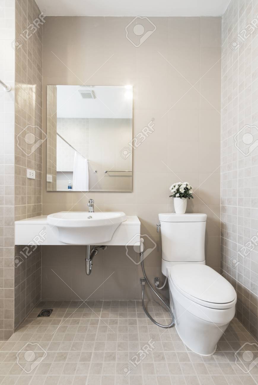 Bathroom In Simple Style. Stock Photo 