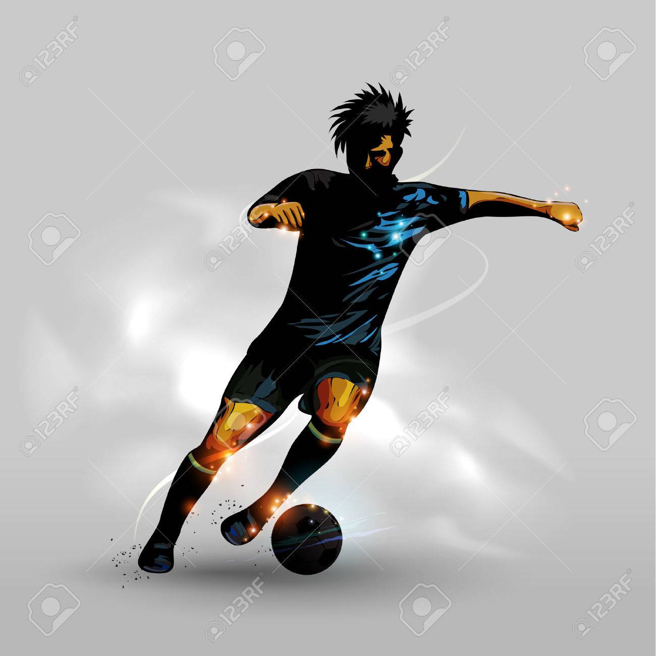 サッカー ボールをドリブル抽象的なシルエットのサッカー選手 のイラスト素材 ベクタ Image サッカー ボールをドリブル抽象的なシルエットのサッカー選手 のイラスト素材 ベクタ Image