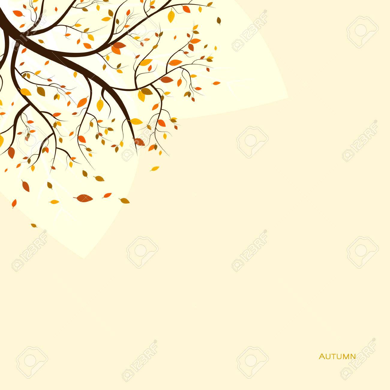 fall autumn background with colorful leaves on tree royalty free