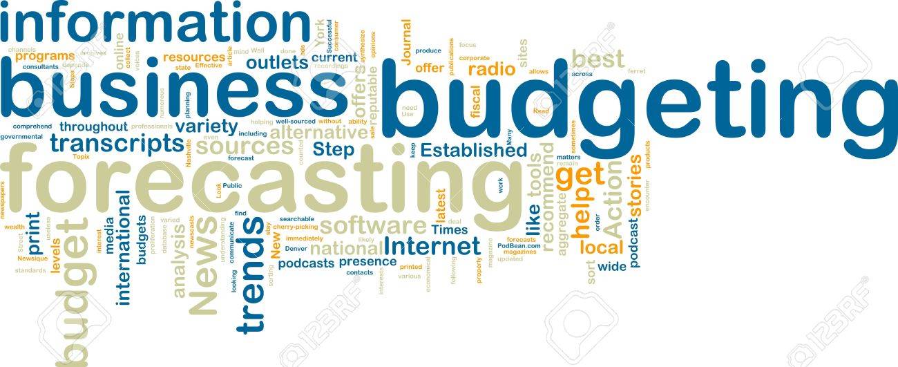 word cloud tags concept illustration of financial budgeting stock financial budgeting