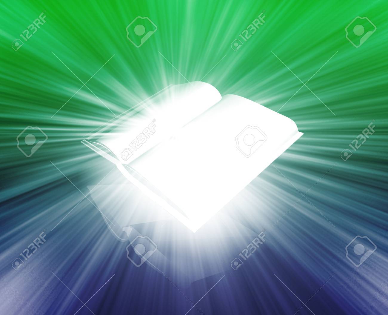 オープンの本学習教育ピカピカ光るイラスト の写真素材 画像素材 Image