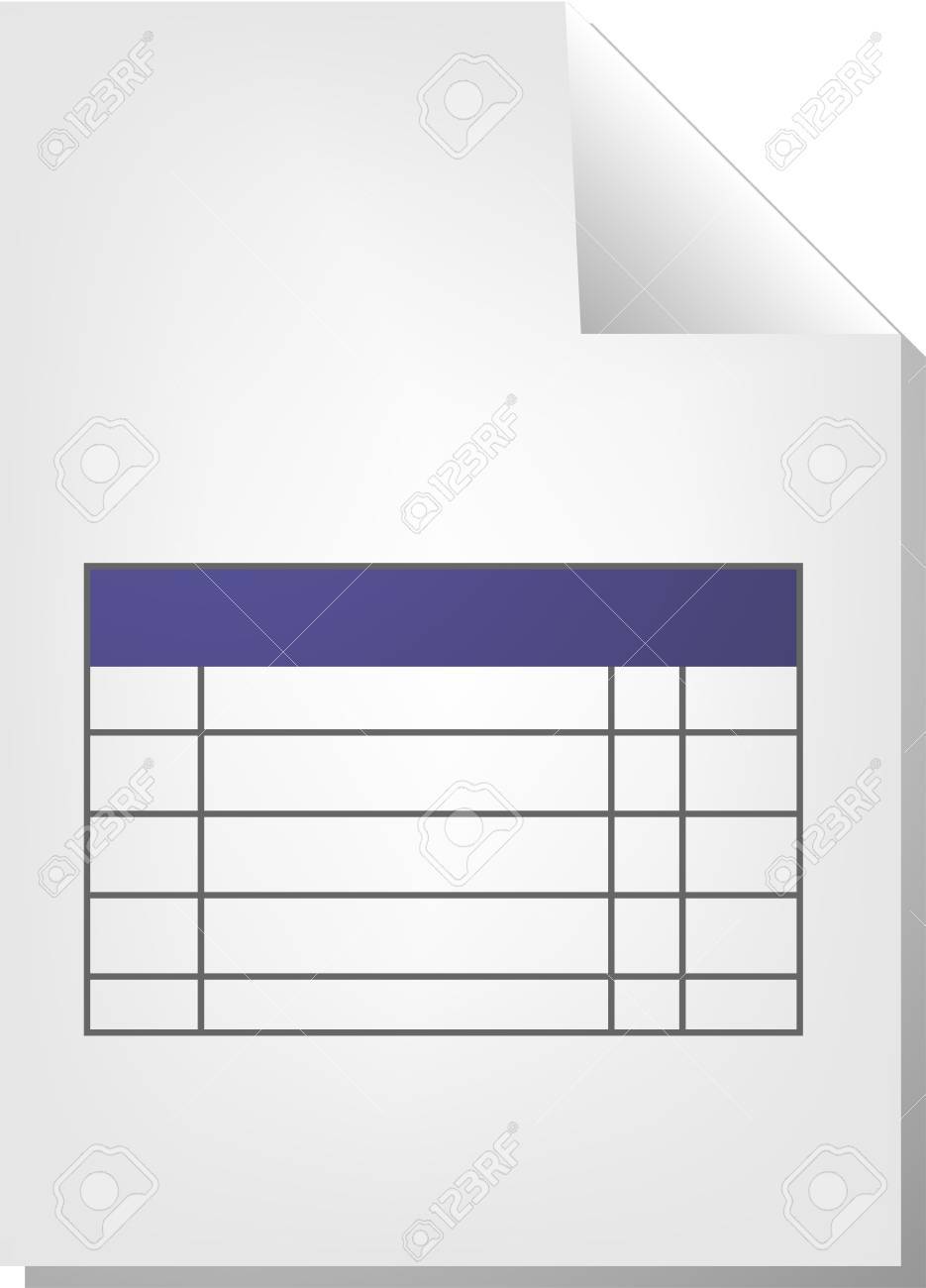Table Chart Document File Type Illustration Clipart Stock Photo Picture And Royalty Free Image Image