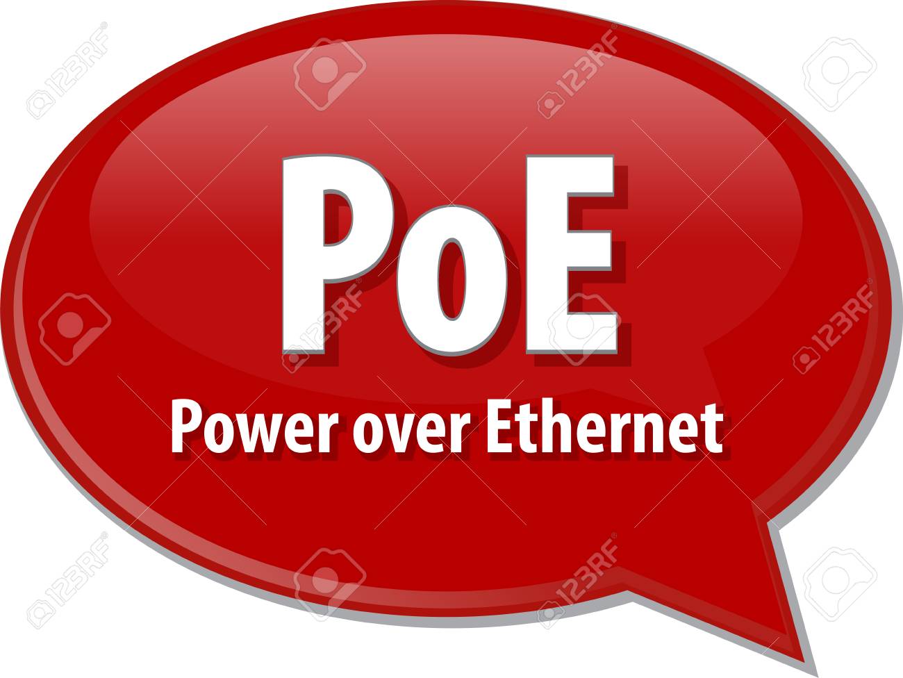 speech bubble illustration of information technology acronym stock