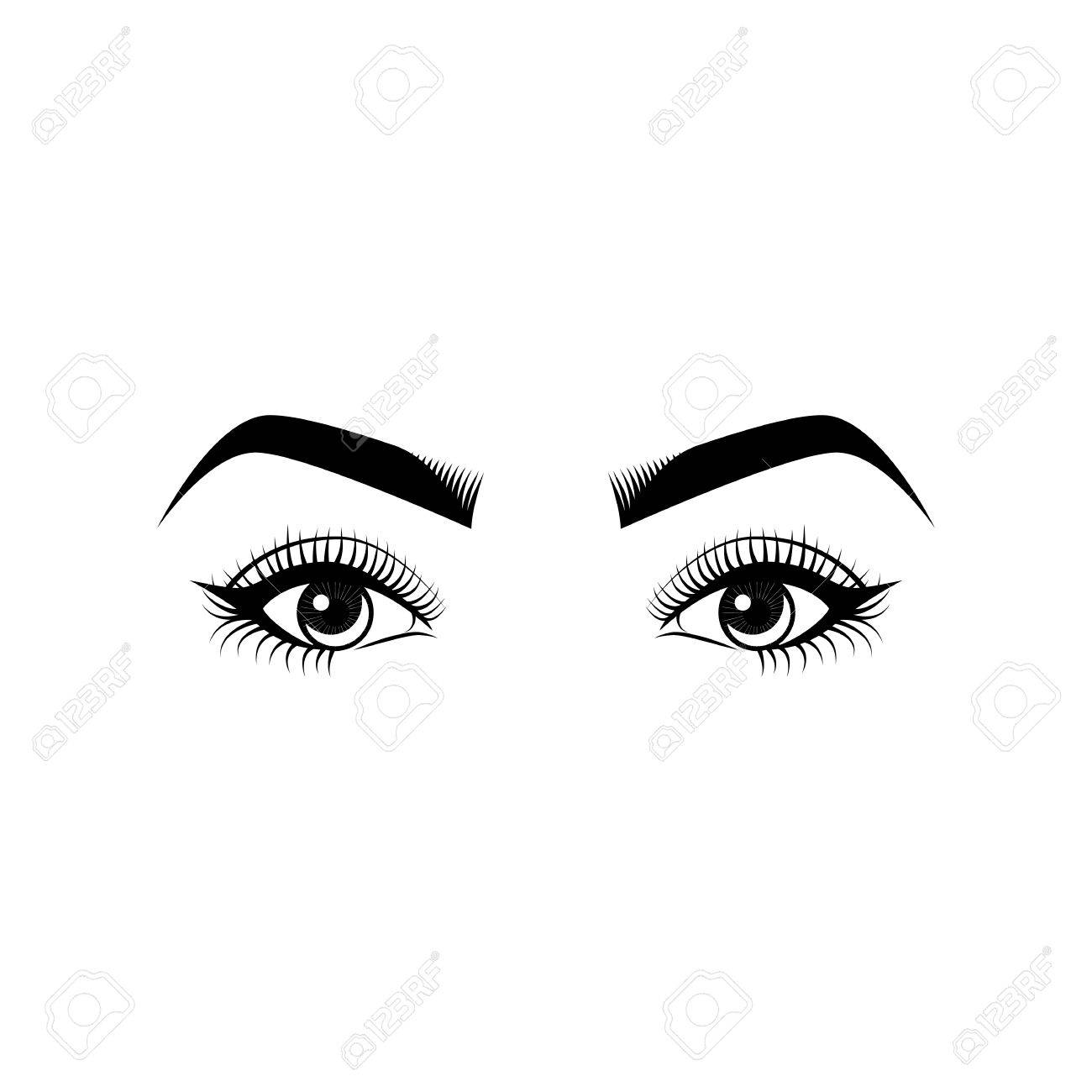 female eyes and eyebrows