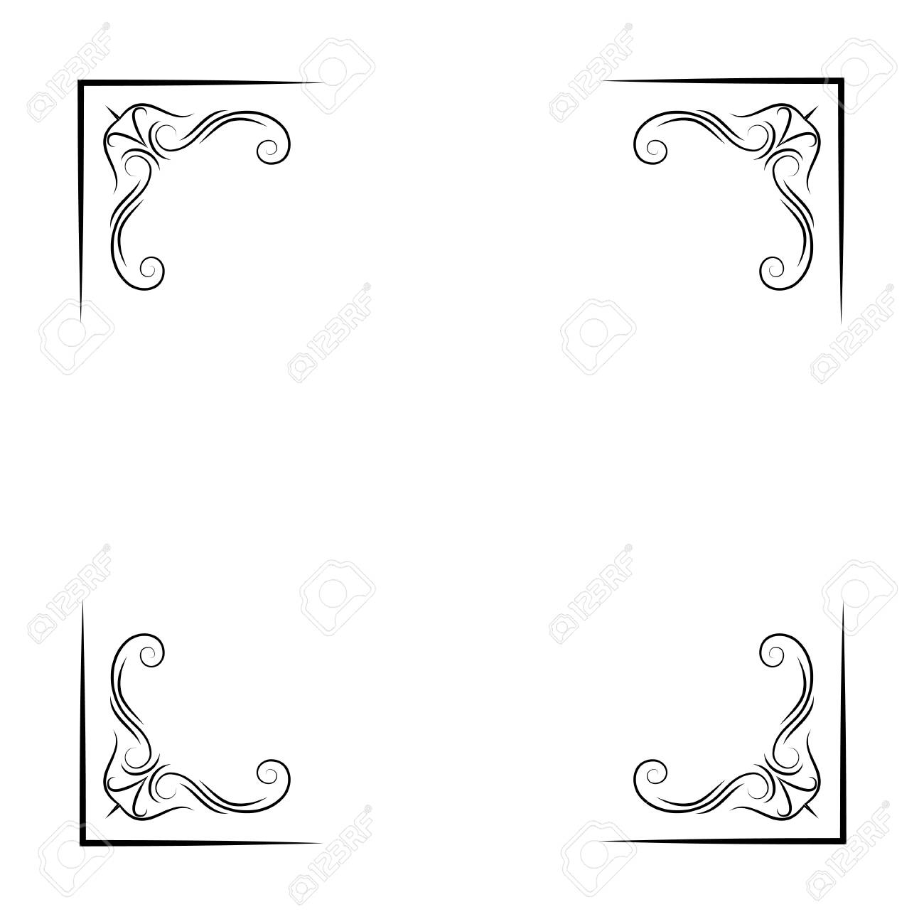 imágenes prediseñadas de marco de filigrana