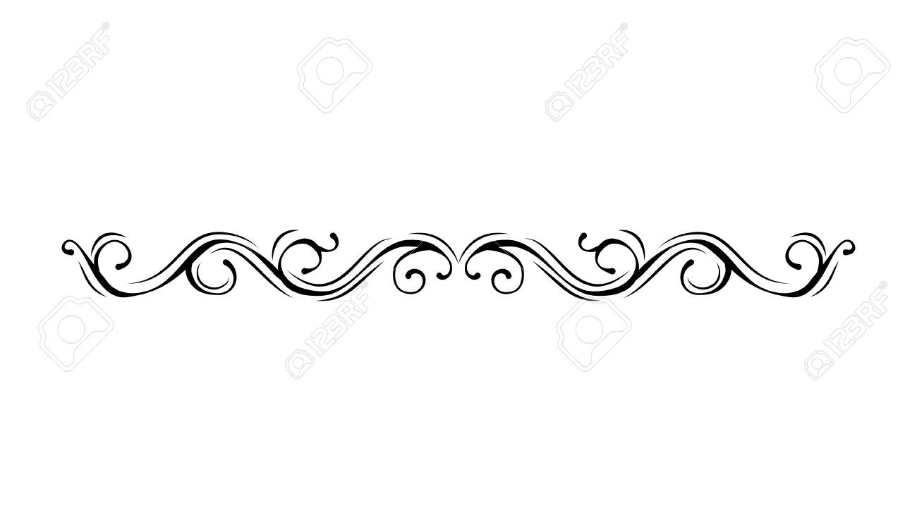 Border. Vintage filigree frame scroll ornament engraving border floral retro pattern antique style. Vector design. - 97574261 Border. Vintage filigree frame scroll ornament engraving border floral retro pattern antique style. Vector design. - 97574261