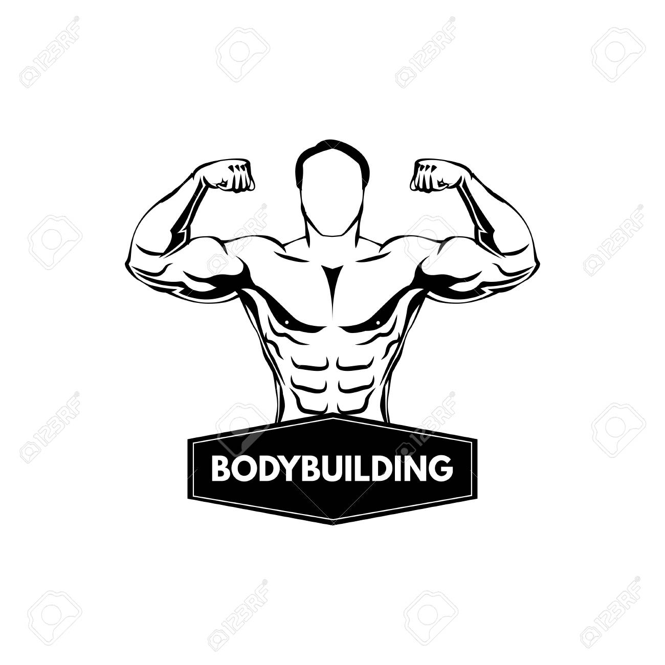 Bodybuilding Icon Logo Isolated Sign Symbol Stock Vector (Royalty Free)  2259837429