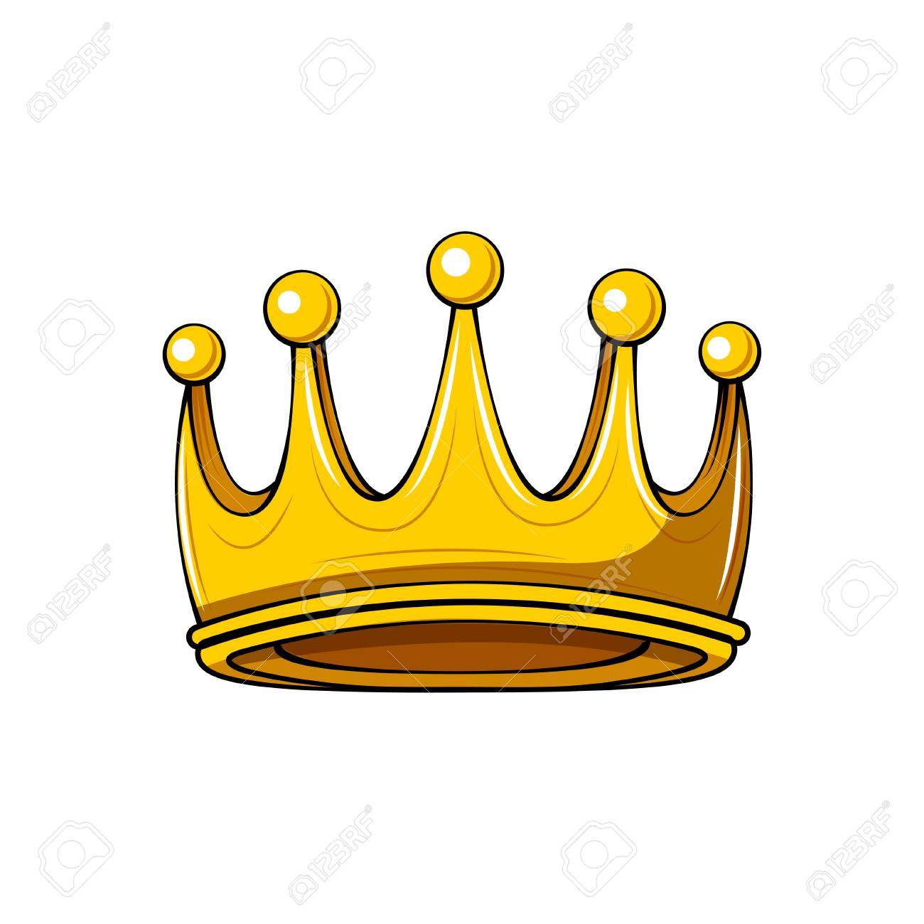 Golden Cartoon Crown. Royal Badge. King Symbol. Queen Sign. Design Element.  Vector Illustration. Royalty Free SVG, Cliparts, Vectors, and Stock  Illustration. Image 103665059., image size:1300x1300
