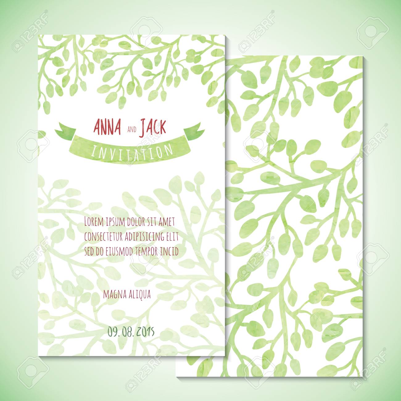watercolor card templates for wedding invitation save the date save the date card template