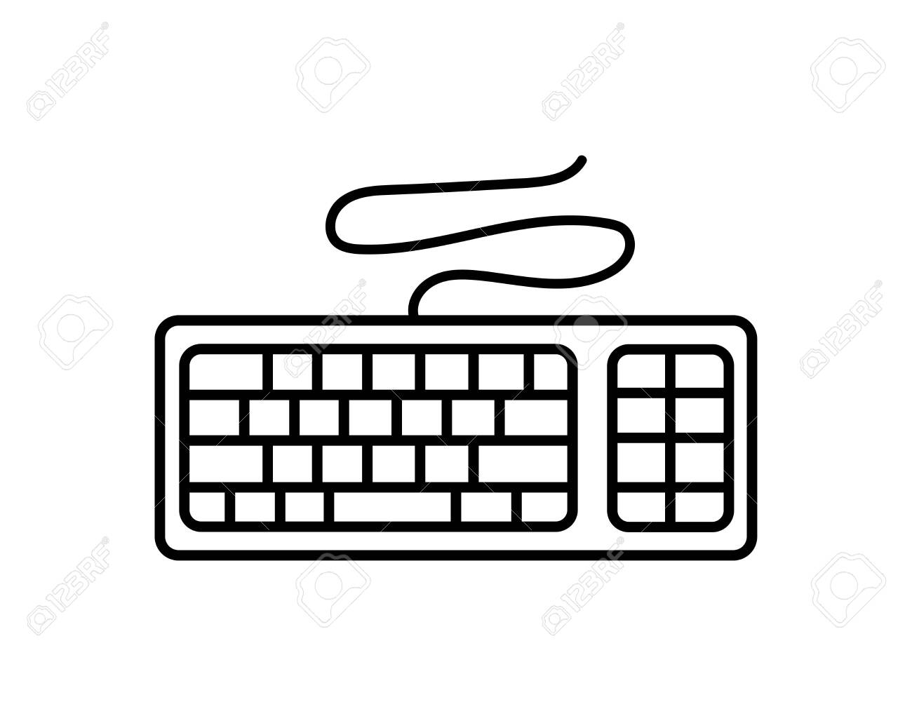 Keyboard Icon. Trendy Modern Flat Linear Vector Keyboard Icon On White  Background From Thin Line Electronic Devices Collection, Outline Vector  Illustration - Vector Royalty Free SVG, Cliparts, Vectors, and Stock  Illustration. Image 141355179.