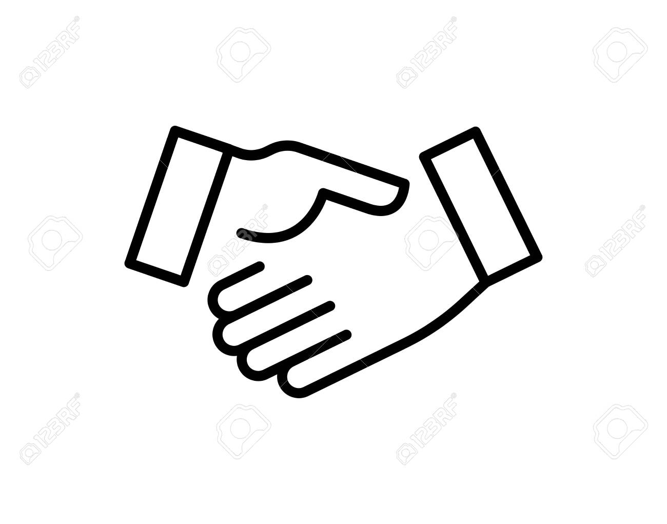 Handshake Icon - Download in Line Style