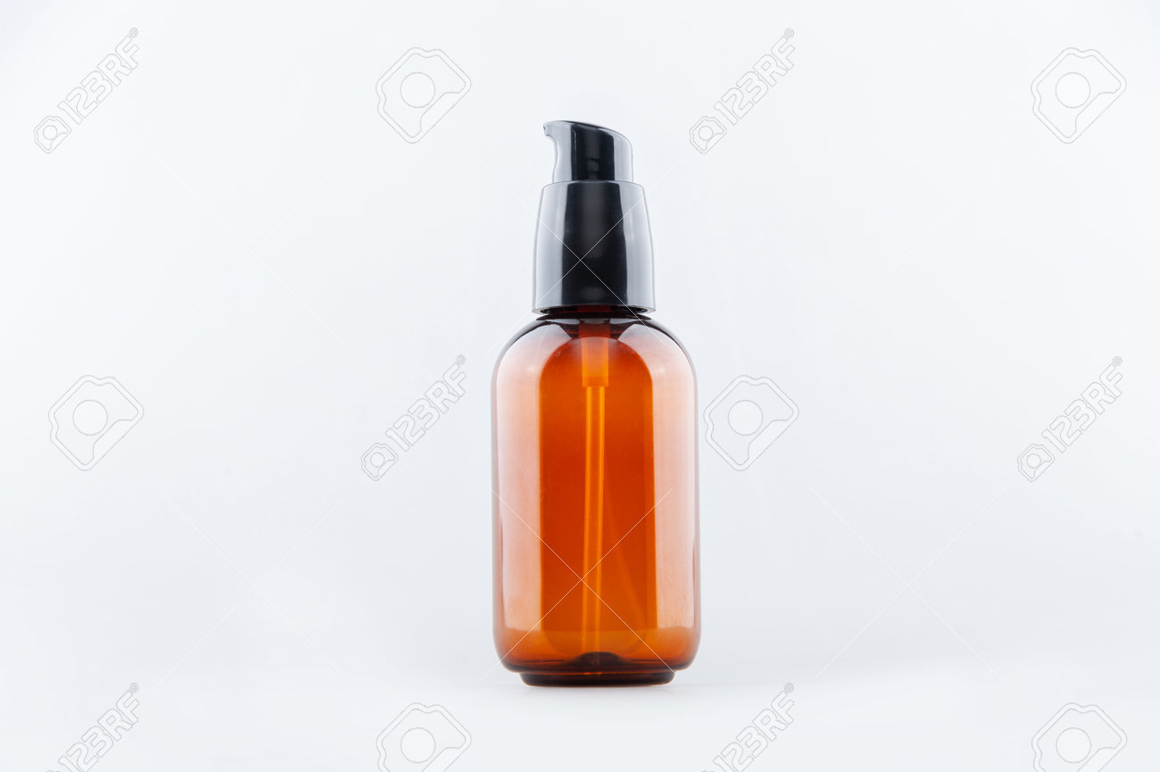 Amber blank plastic transparent bottle with dispenser airless pump using lable and ads for gel, soap, alcohol, cream and cosmetic - 161965558 Amber blank plastic transparent bottle with dispenser airless pump using lable and ads for gel, soap, alcohol, cream and cosmetic - 161965558