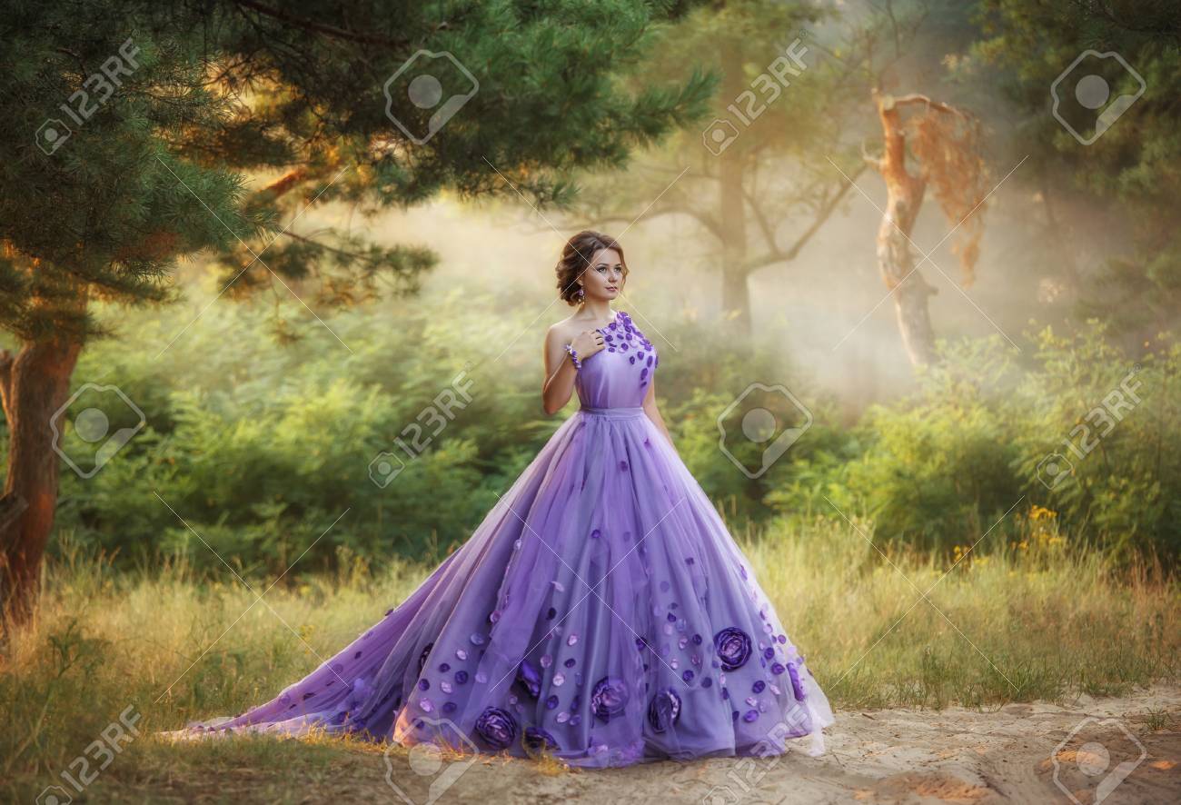 long violet dress