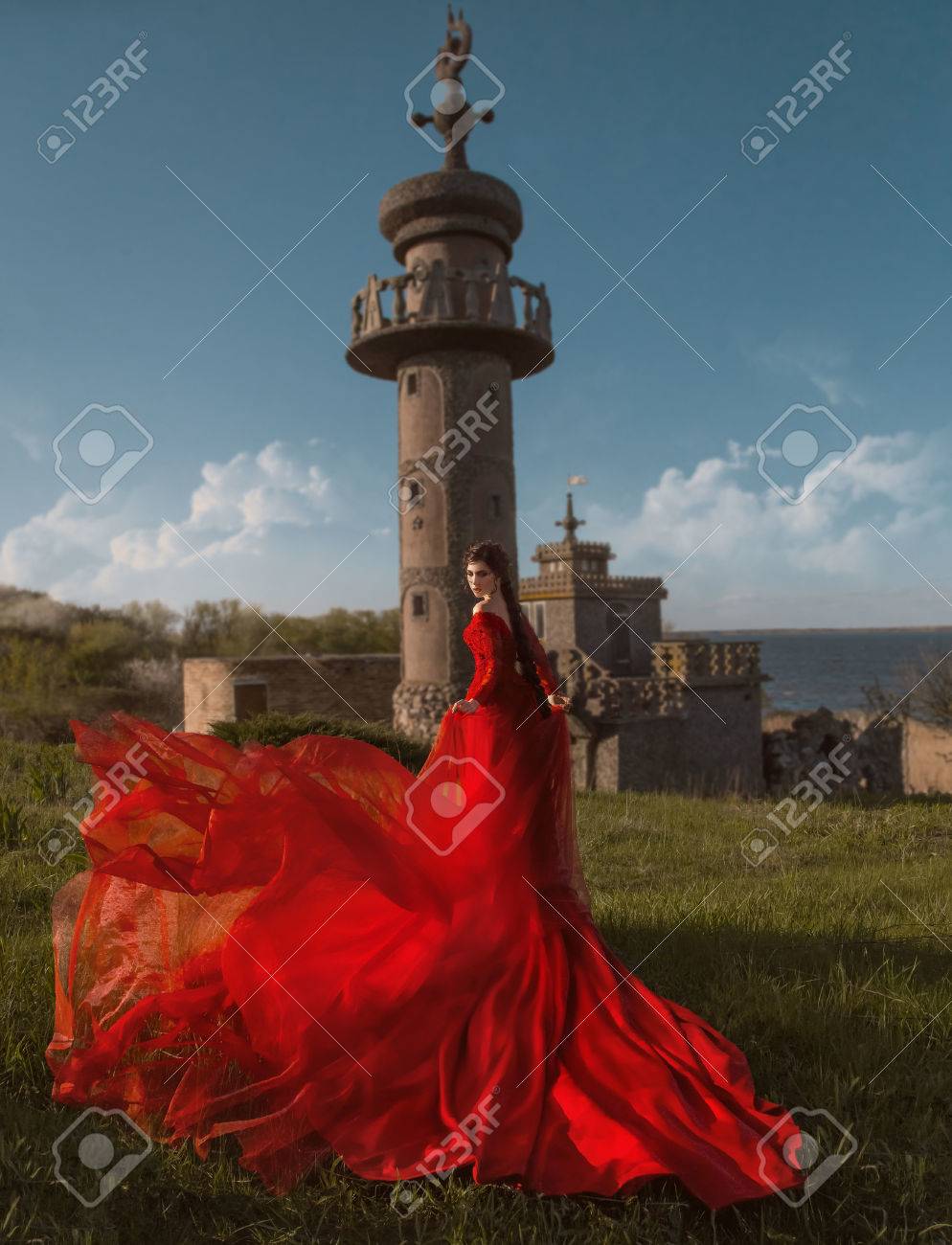 robe rouge chateau