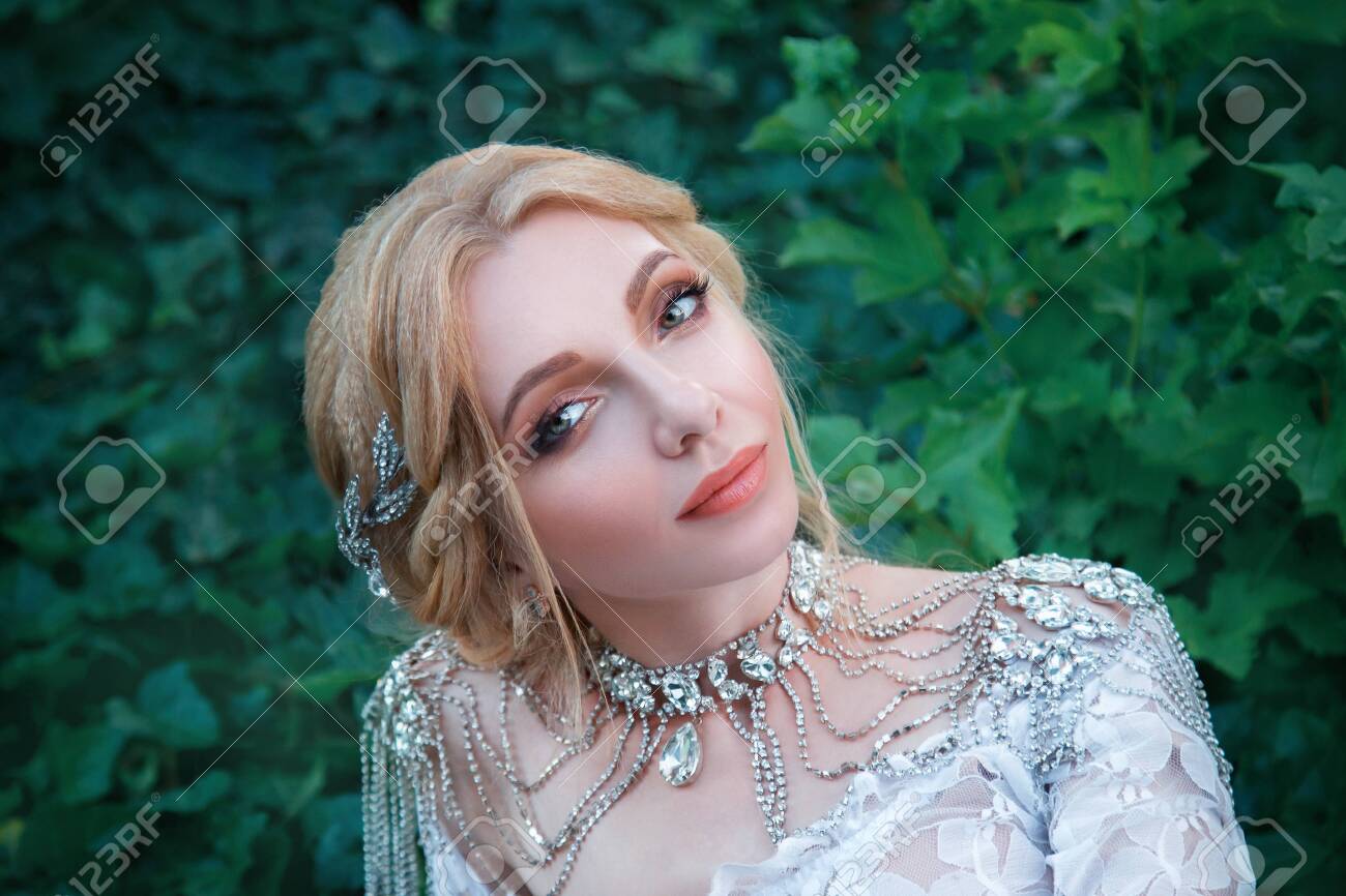 Portrait Photo Of Pretty Young Woman With Light White Skin And