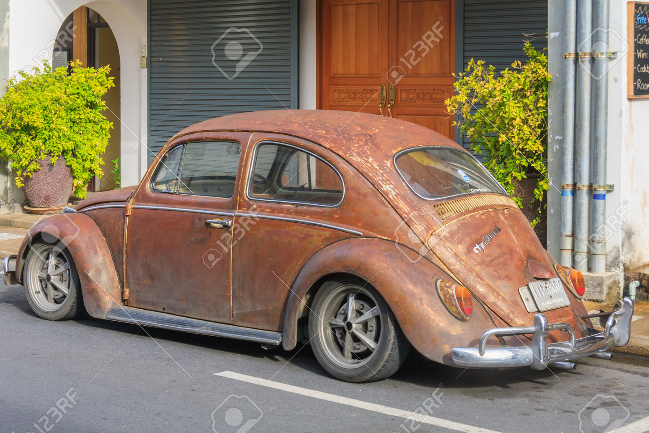 Phuket Thailand January 13th 2012 Old Volkswagen Beetle Car