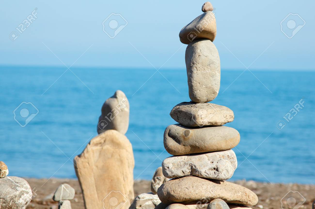 balanced stones pebbles stacks