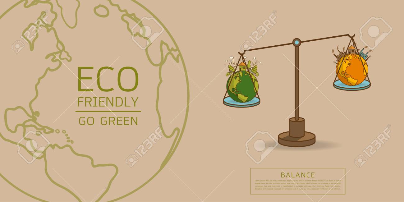 La Difference Entre Une Usine Paysagere Et Une Foret Ecologiques Des Informations Vertes Sur Le Concept De La Terre Verte Avec Le Globe Terrestre A L Echelle Mondiale Notion D Equilibre Illustration Vectorielle Plane