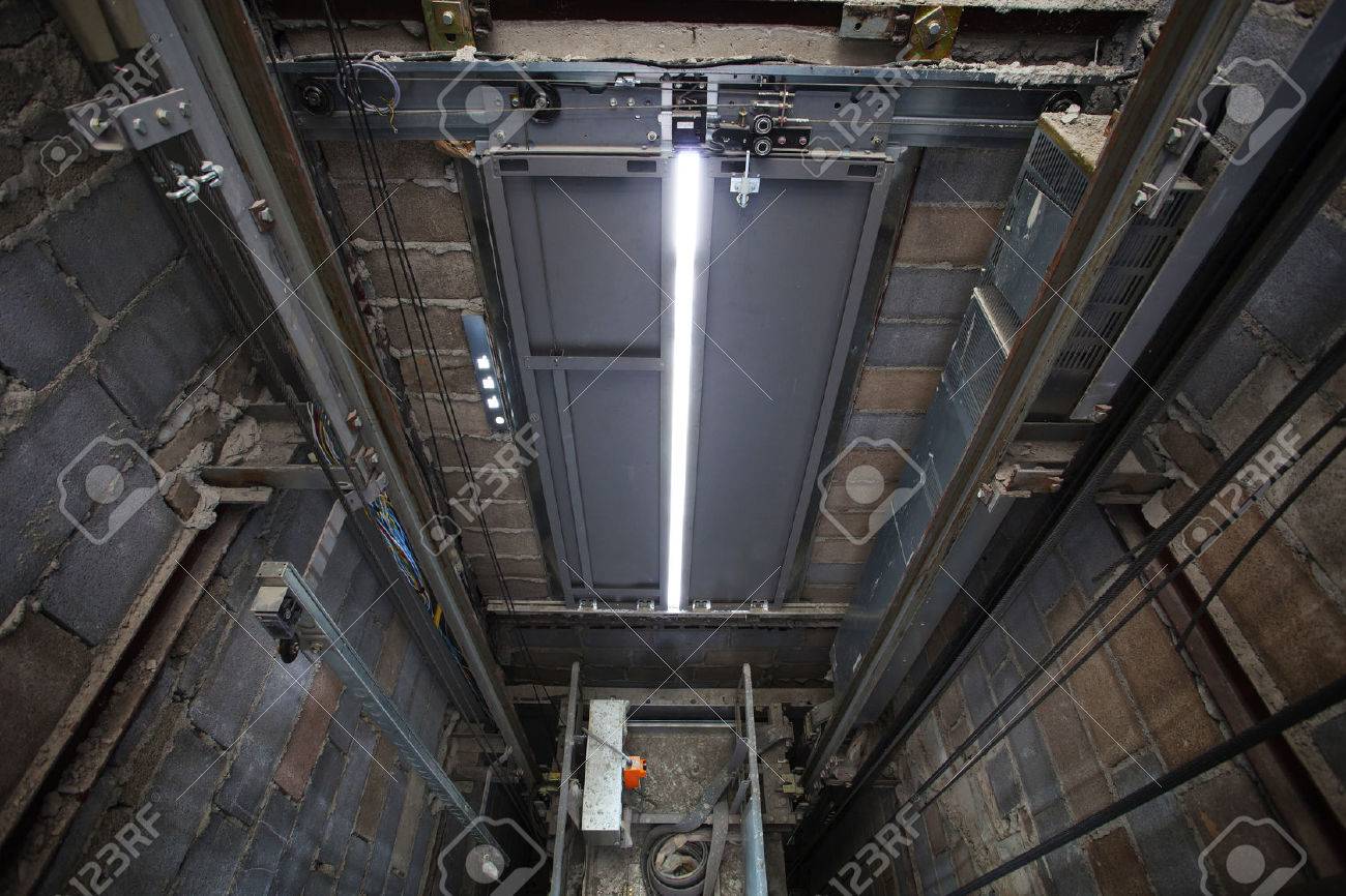 Inside Of Roping Elevator Lift Box Builting In High Building Stock Photo Picture And Royalty Free Image Image